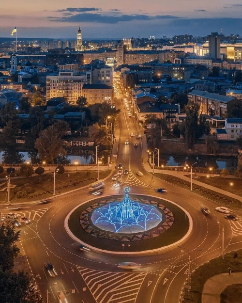 Світловий фонтан - Фонтани, Харківська область, Харків